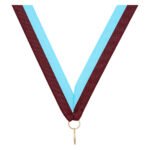 Maroon / Light Blue Ribbon