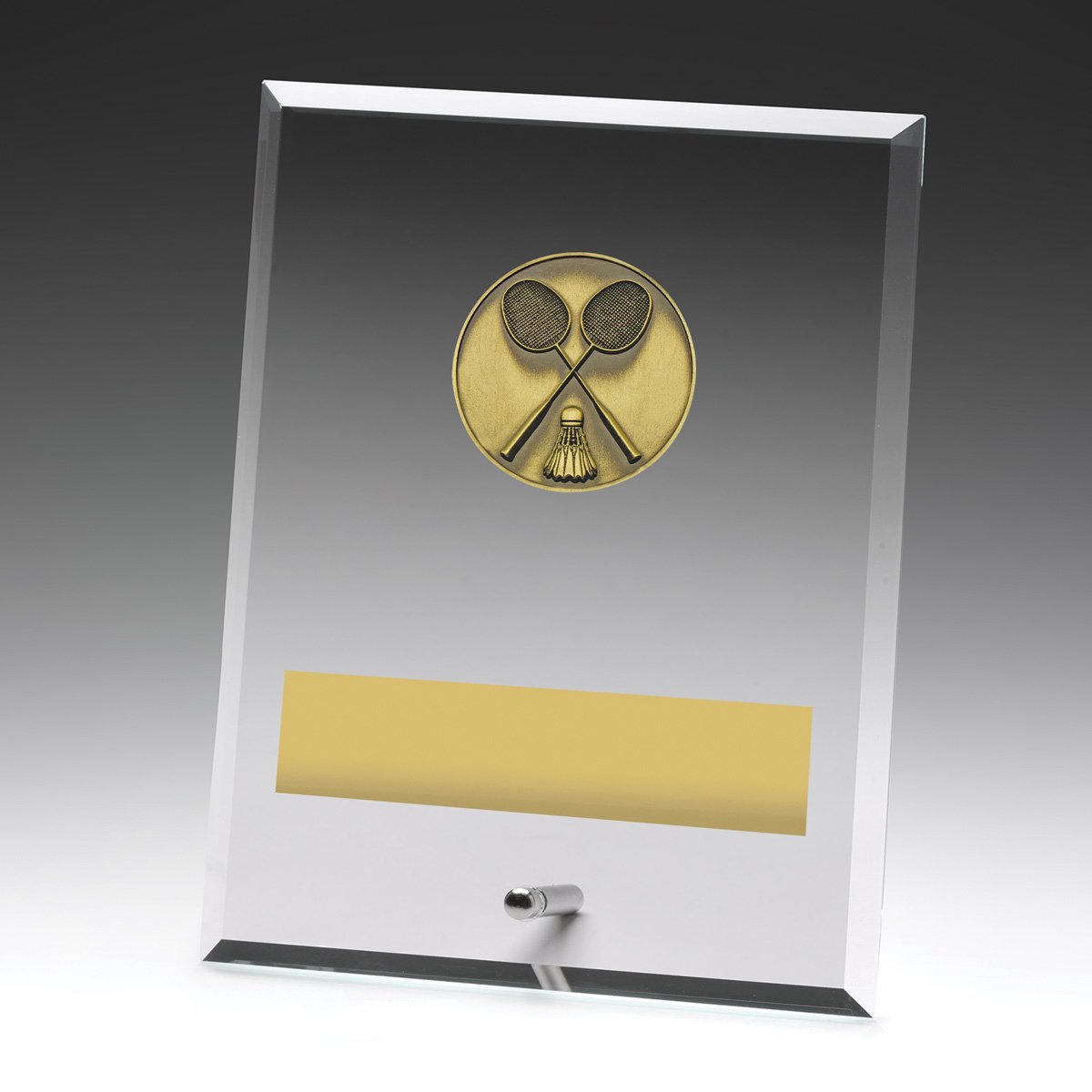 DY146C Glass Plaques - Badminton - Image 1