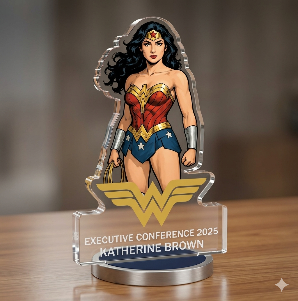 Gemini_Generated_Image_h1l68hh1l68hh1l6 Custom Acrylic Standee Trophy - Superhero Style - Image 1