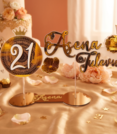 Custom 21st Birthday Key with Stand
