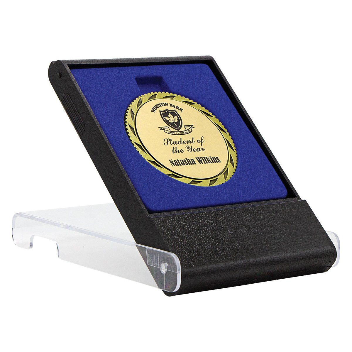 H166 Medal Box 60mm - Clear - Image 1