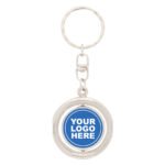 Spinning Silver Keychain