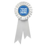 White Rosette w/ Clip